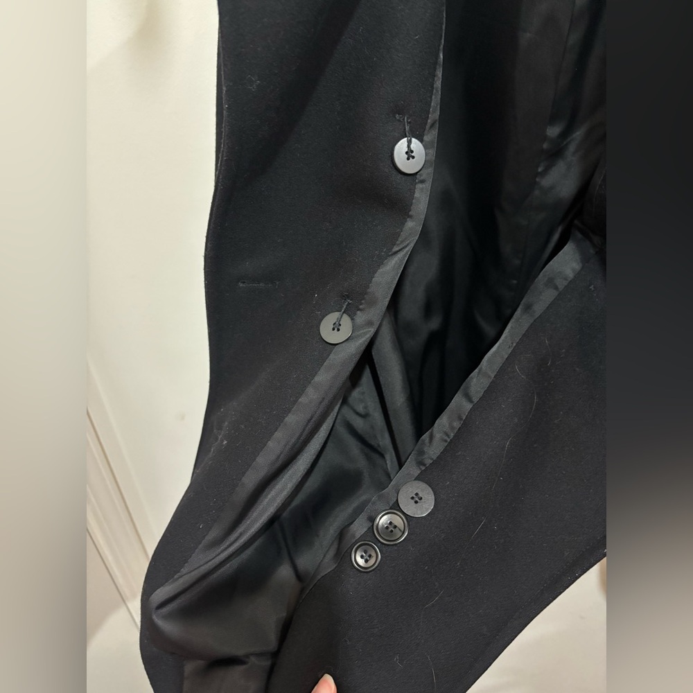 ✨True Vintage✨ 90s Brooks Brothers Black Peacoat Double-Breasted Wool - Picture 7 of 11